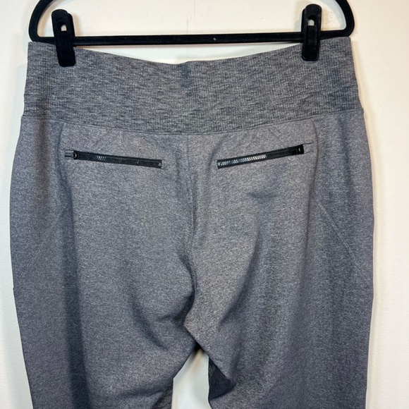 Athleta Womens Venice High Rise Jogger Pants Gray Heather Athletic Zip Pocket XL - Picture 10 of 14
